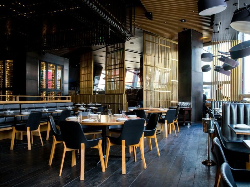 Harbor-side restaurant interior